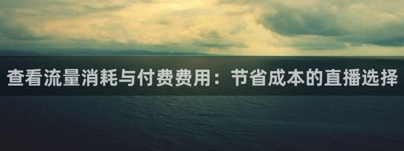 833直播足球直播：查看流量消耗与付费费用：节省成本的直播选择
