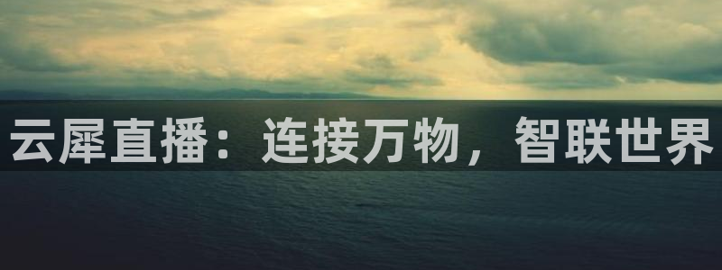 833足球比赛直播免费观看：云犀直播：连接万物，智联世界